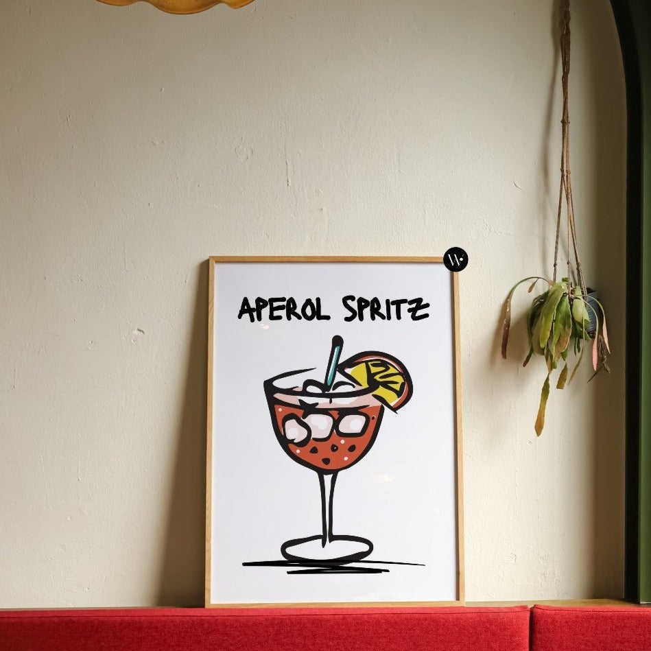 Aperol Spritz Cocktail Print